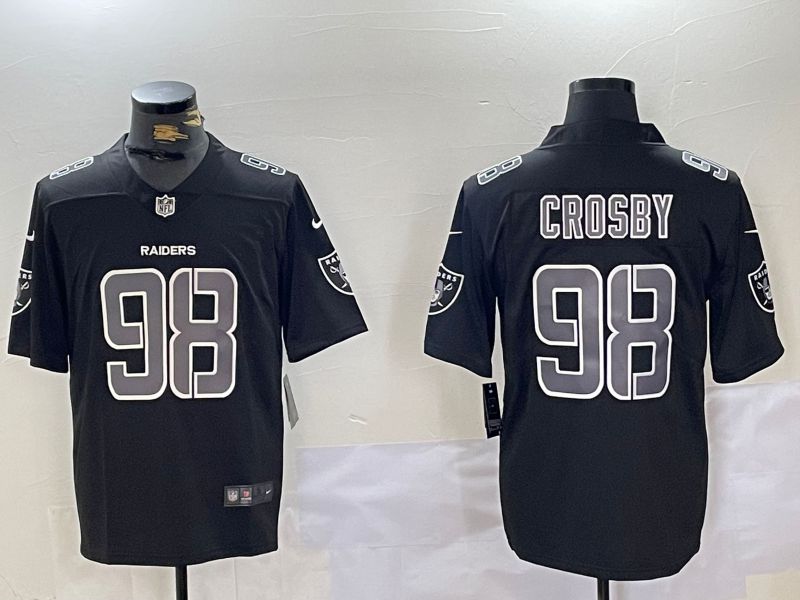 Men Oakland Raiders #98 Crosby Black Fashion Nike 2024 Limited NFL Jersey style 1->indianapolis colts->NFL Jersey